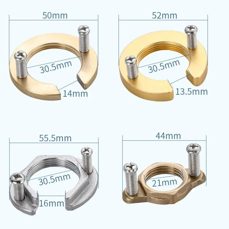 C Type Tap Faucet Anti-loosing Nut Cap Kitchen Fixing Fitting Kit Home Wash Basin Tool Fastening Circlip Washer Fixture Parts Oasis Select