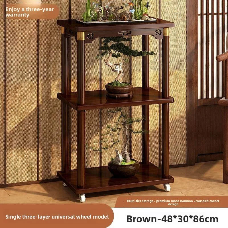 Flower table household living room multi-layer shelf entry door fish tank placed balcony outdoor movable plant flower pot rack Oasis Select Layer A