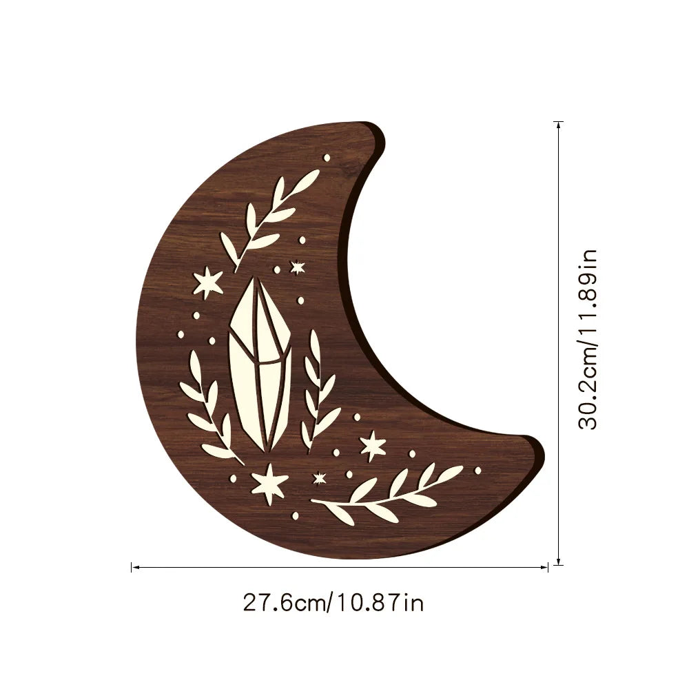 Nordic Wall Decoration Pendant Bohemia UV Printed Wood Led Wall Decoration Oasis Select DARK GRAY