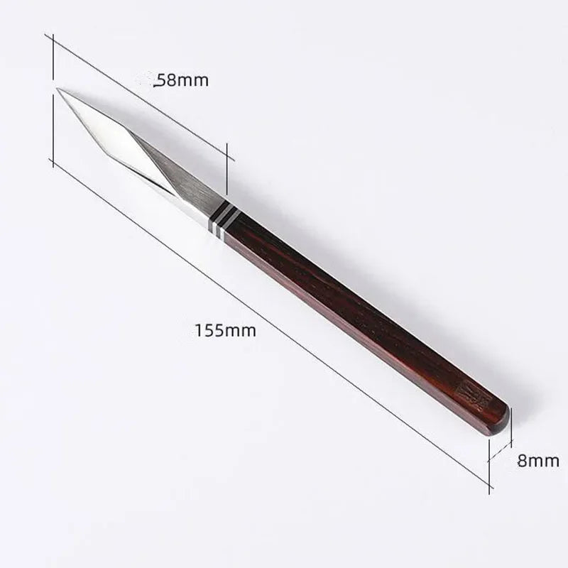 Tea Knife Stainless Steel Damascus Pu Erh Tea By Hand Wooden Handle Pry Tea Cone Of Chinese Style Gift Oasis Select