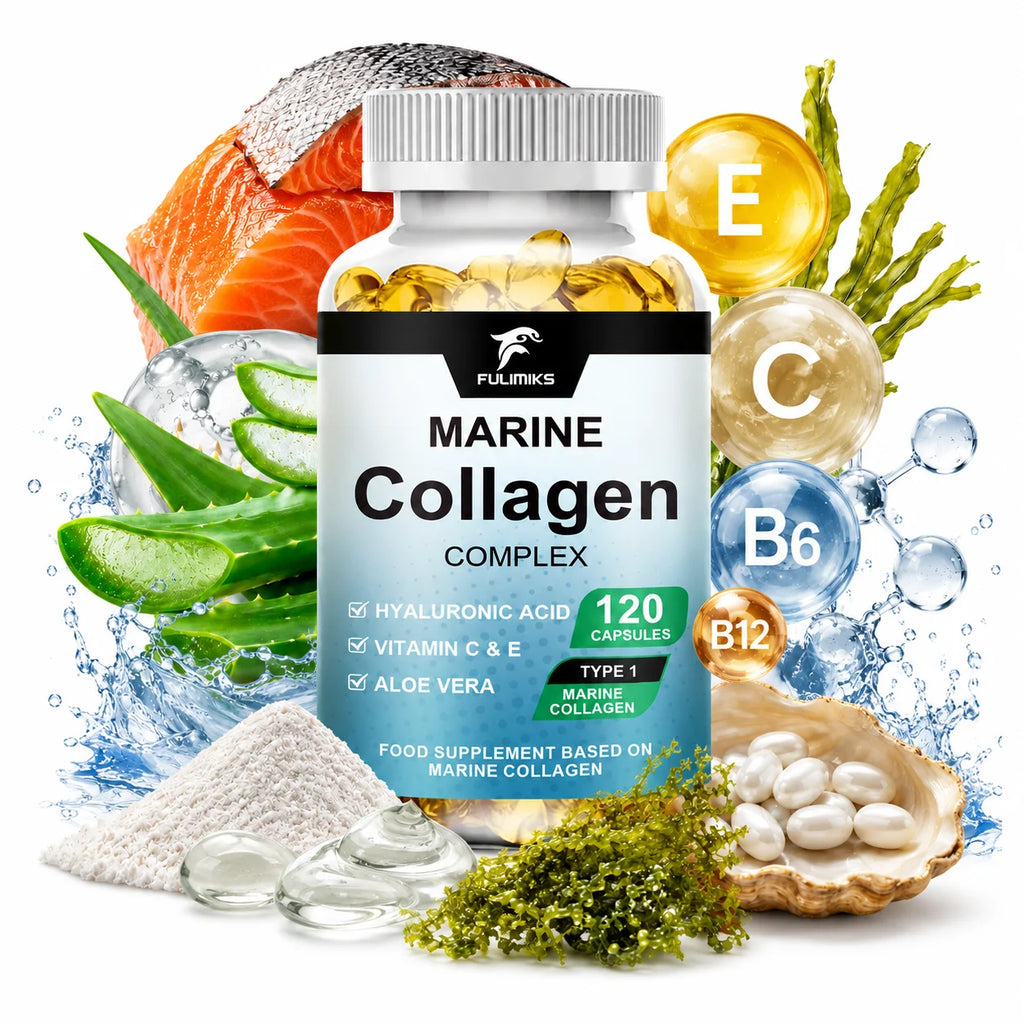 Marine Collagen Capsules with Hyaluronic Acid – Skin, Hair & Nails