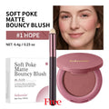 Lakerain Soft Poke Matte Blush Palette with Free Brush Matte Blush Palette Oasis Select 01 Hope
