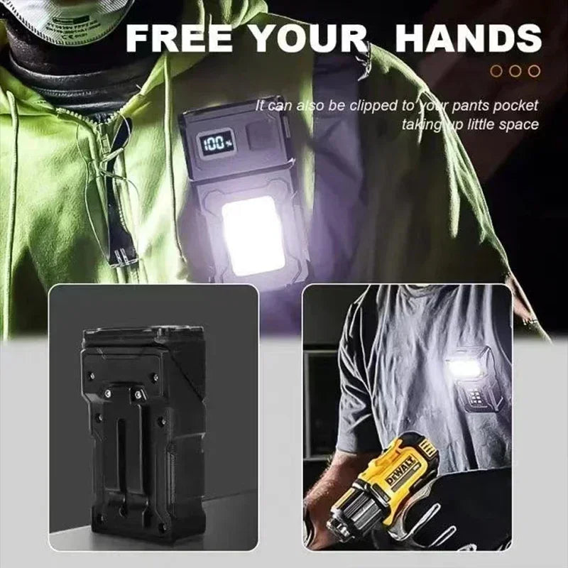 Mini Rechargeable LED Flashlight 800LM | Clip-On Magnetic Torch