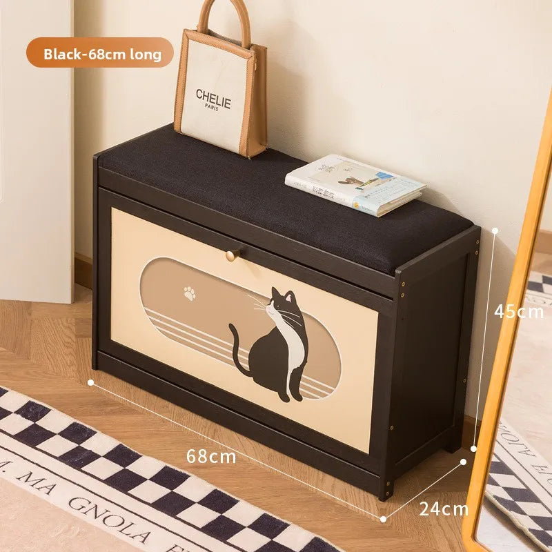 shoe change stool can be integrated into the stool, and the long stool at the door enters the home Oasis Select Black 70 long