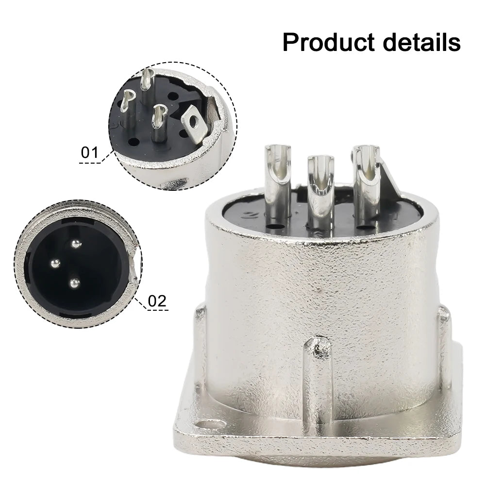 3Pin XLR Socket Male Female Panel Mount Chassis Socket Mic Jack Audio Connector With Solder Terminals For Patch Bay Snake Cabl Oasis Select