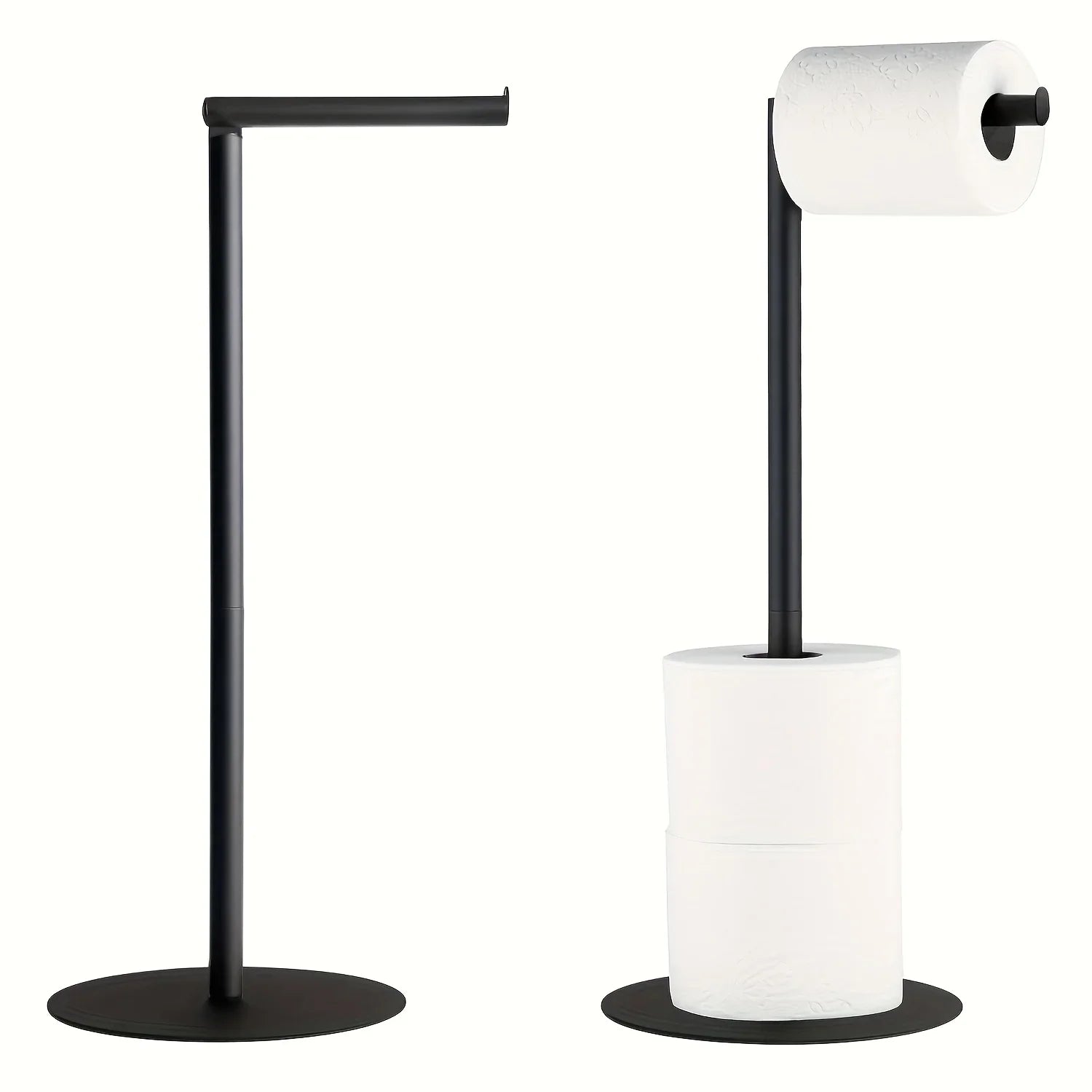 Free Standing Toilet Paper Holder Stainless Steel No Drilling Weighted Stable Base for Bathroom RV ect Oasis Select
