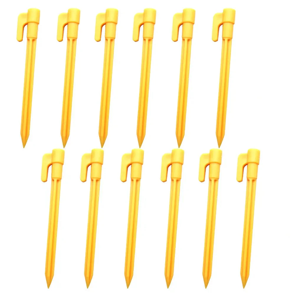 outdoor Camping Tent Nails Sand Ground Triangular Stake Ground Awning Camping Tools Plastic Tent Pegs Nail Oasis Select 12 Piece