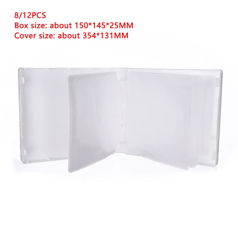 8/12PCS CD Case Disc DVD Storage Bag High-capacity Packaging Box CD Holder Home Room Discs Storage Box Oasis Select