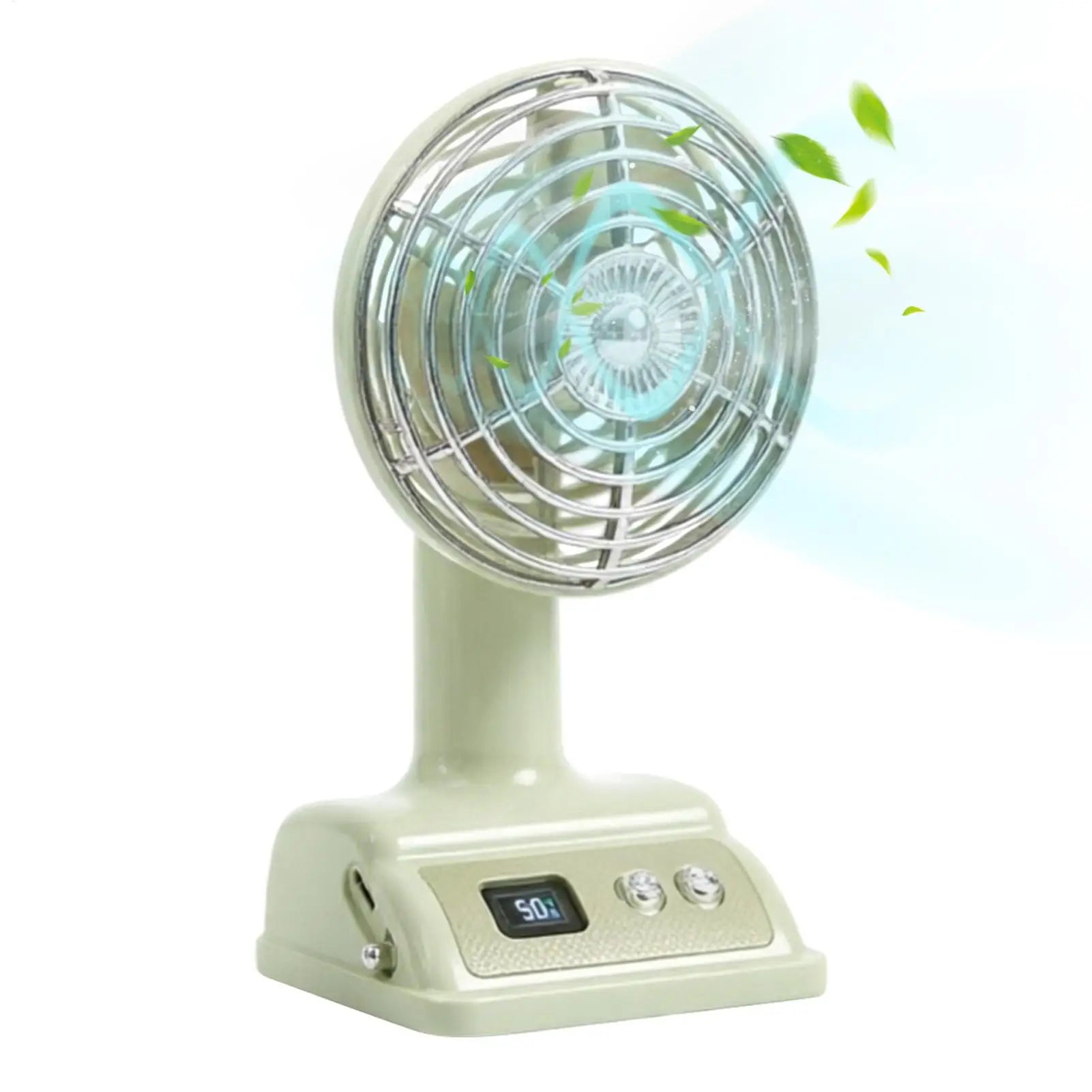 Small Desk Fan Portable USB Rechargeable 100 Speeds Desktop Cooling Fan for Home Office Bedroom Study Living Room Dormitory Oasis Select