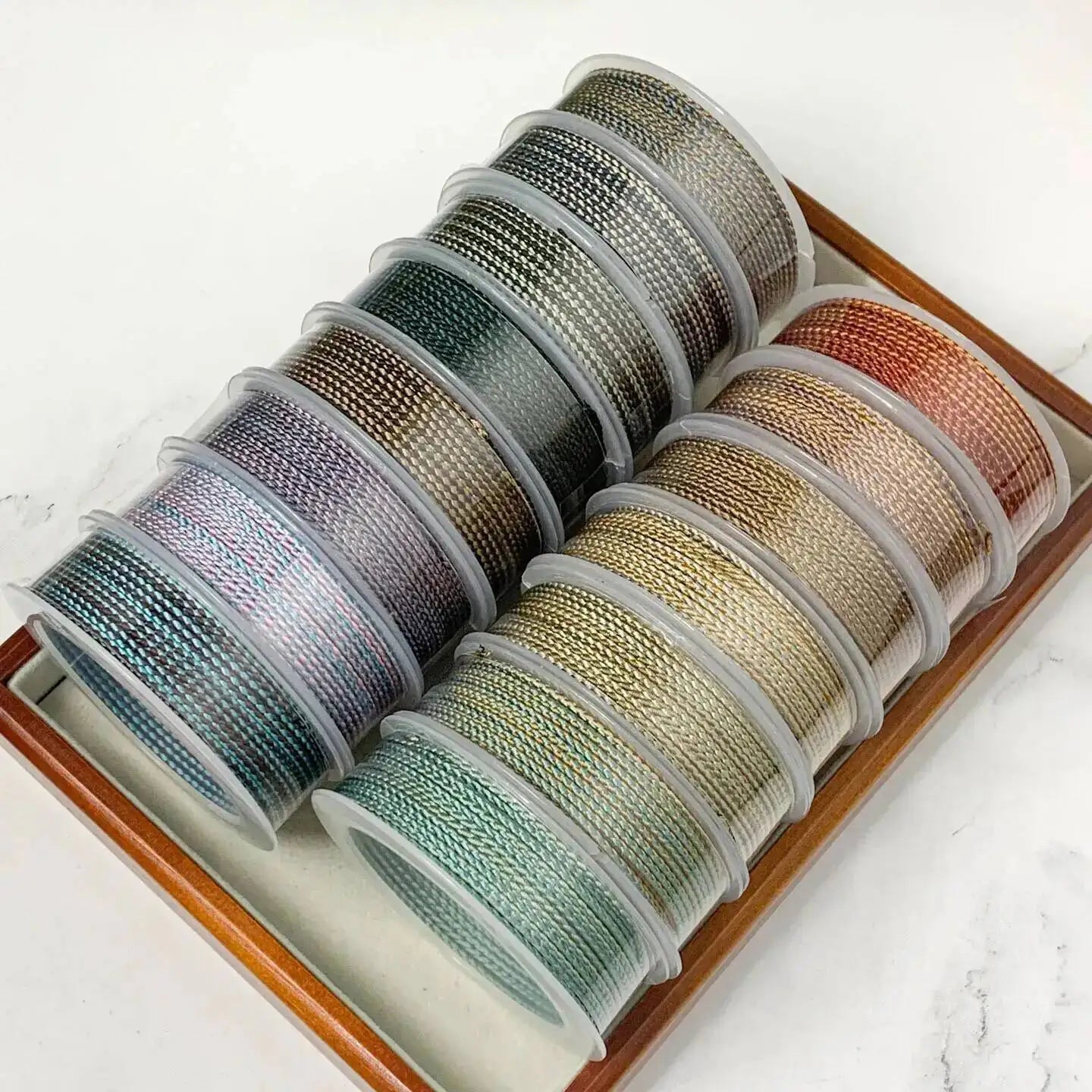 1.5mm 10M Two-Color Braided Cotton Woven Rope Twist Jewelry Line DIY Hand Rope Lanyard Necklace Hanging Cord Oasis Select