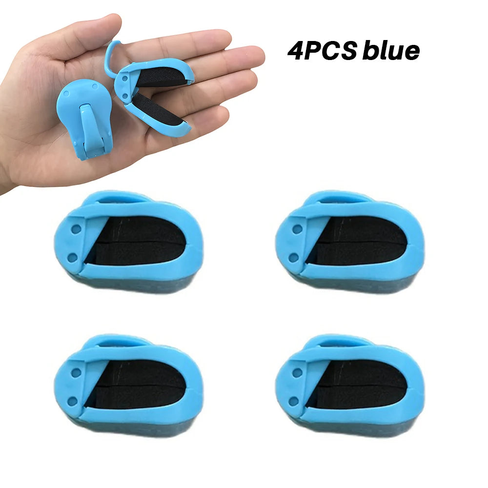 2/4pcs Quick-Attach Fishing Rod Clip - Tool-Free 1-Hand Holder for 2-Piece Freshwater Rods, Secure Grip Tackle Organizer Oasis Select 4pcs Blue