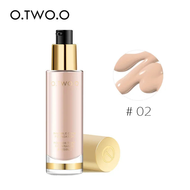 O.TWO.O 8-Shade Liquid Foundation – Waterproof Full Coverage