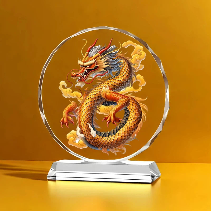 Koi Crystal Ornaments for Desktop Home Decoration Yearly Abundance Gift-giving Handicrafts for Housewarming Oasis Select I 27cm X 25cm