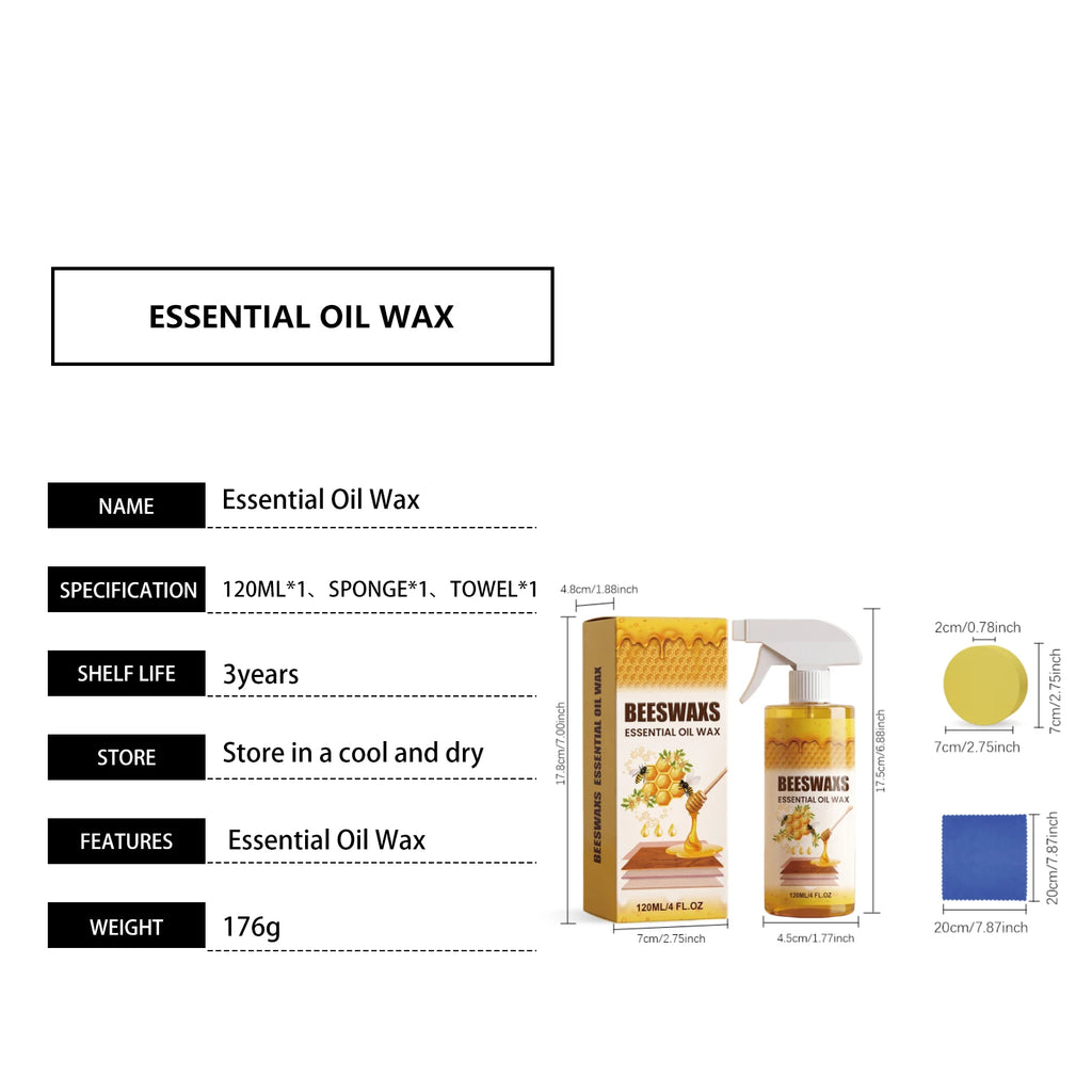 Beeswax Furniture Polish Spray – Wood Gloss & Care 120ml Wood Polish Spray Oasis Select