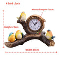 Decorative Home Fashion Clock Creative Personality Bird Table Clock Living Room Bedroom Bedside Silent Ornament Oasis Select 12 inches