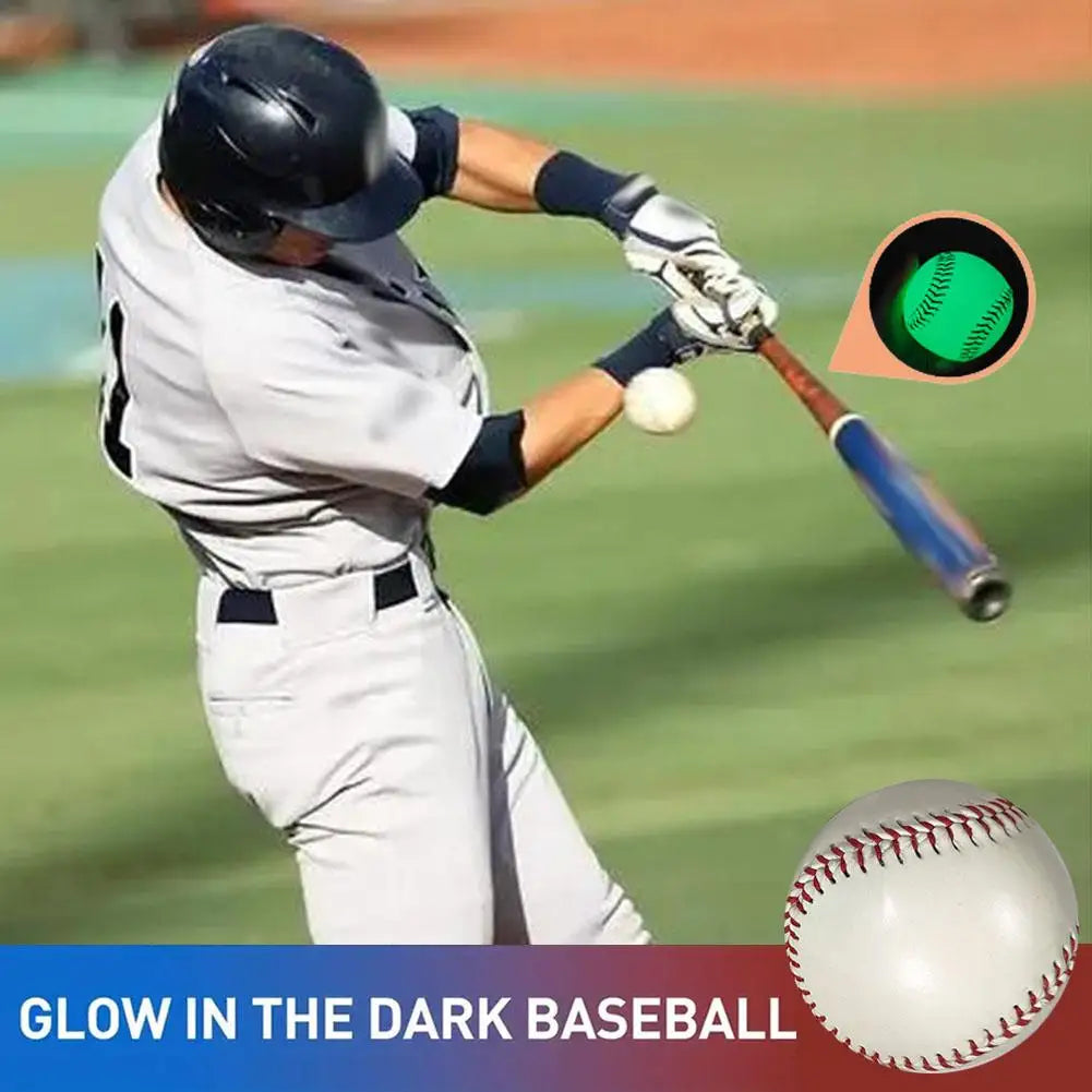 Glow Baseball Colorful LED Light Up White 2 Shining Molds Faux Leather Rechargeable Practice Baseball Kids Oasis Select