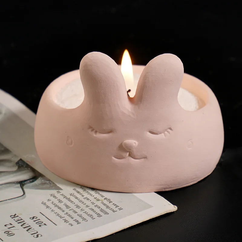 Rabbit Egg Tray Mold Bunny Rabbit Plaster Mold Bunny Candle Holder Mold Cute For Egg Holding Candle Making Gifts Oasis Select