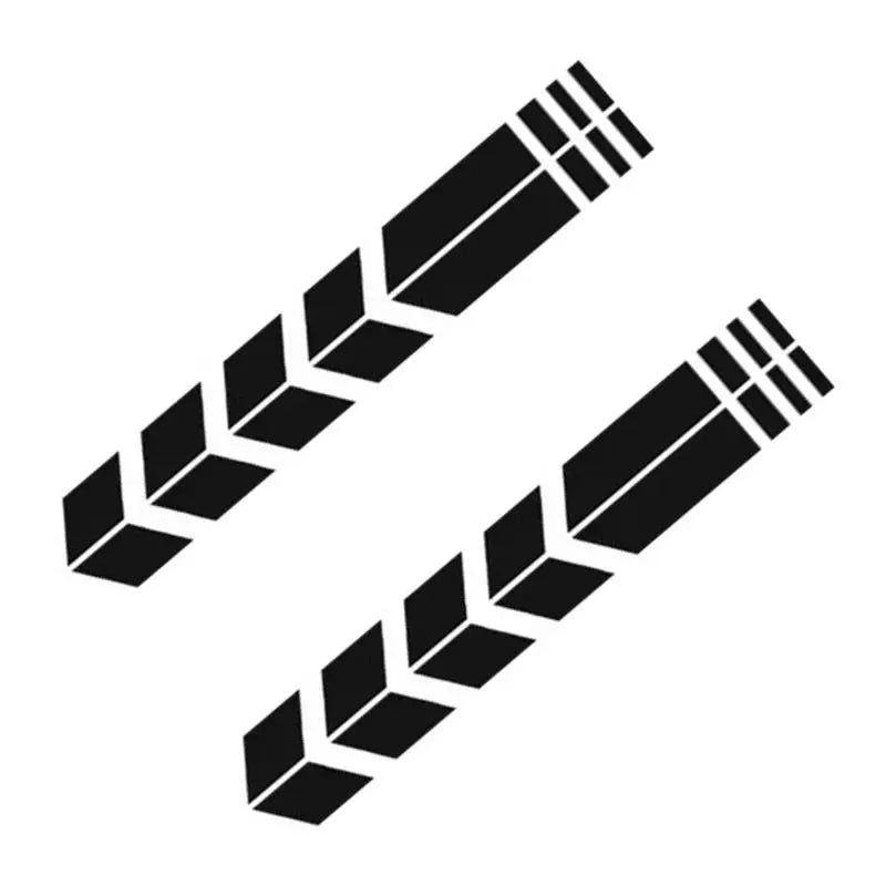 1/2/3set Universal Motorcycle Sticker With Arrows Flash Paste Waterproof Oil Resistant Reflective Sticker Motorcycle Tape Oasis Select 2set black