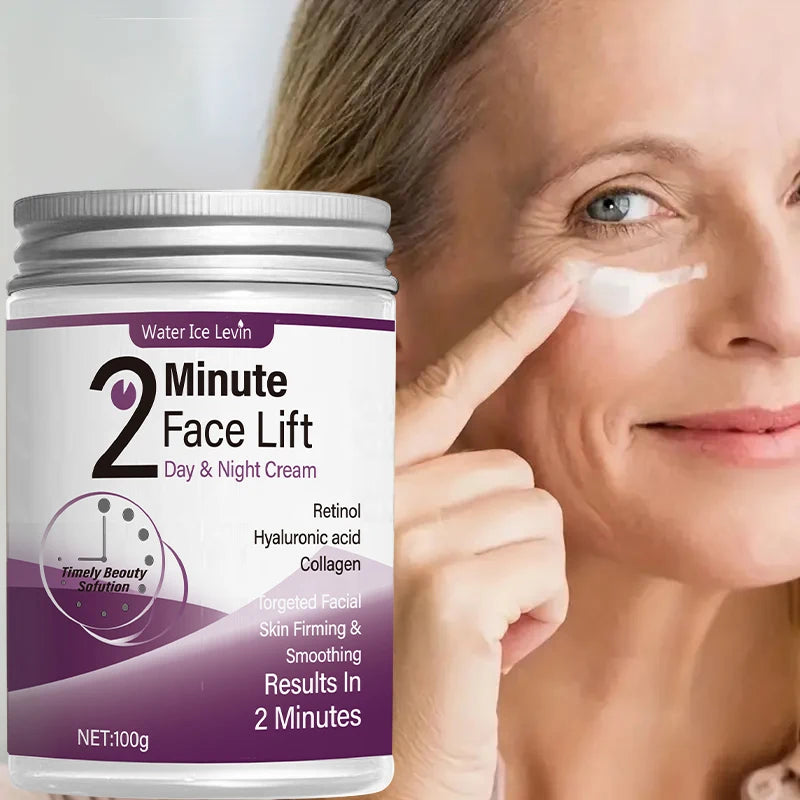 2-Minute Facial Lift Day and Night Cream with Retinol, Hyaluronic Acid, and Collagen - Moisturizing Lotion Suitable for All Light Skin Tones, Fragrance-Free, Absorbs in 2 Minutes Oasis Select