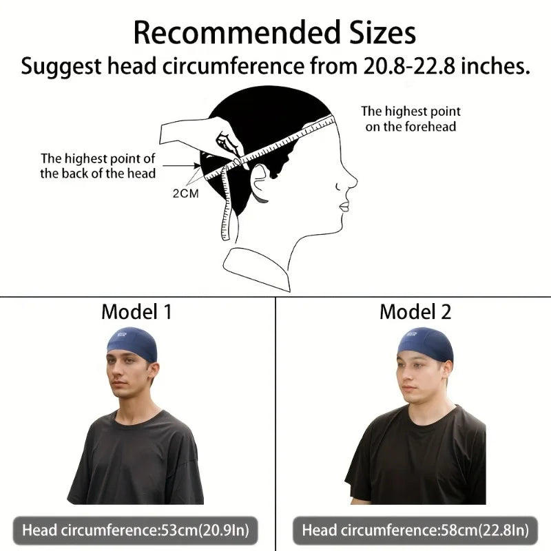 New moisture-wicking and sweat-absorbing skull cap. Breathable and lightweight. Suitable for both men and women. A cycling hat. Oasis Select