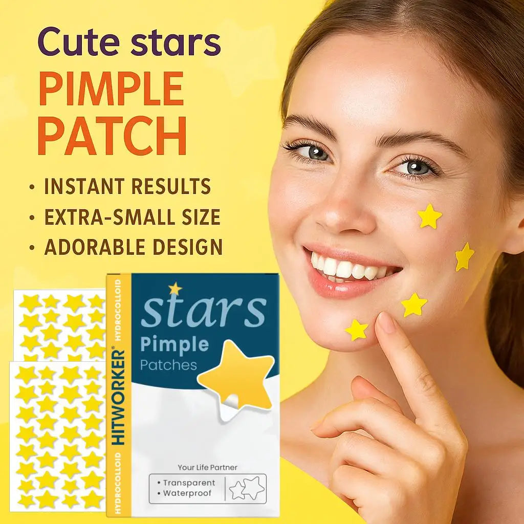 Star Acne Patches 240/480/720 Pieces, High-Quality Emergency Kit, Invisible Hydrogel Absorbs Pus Quickly, Reduces Swelling, Cute Oasis Select