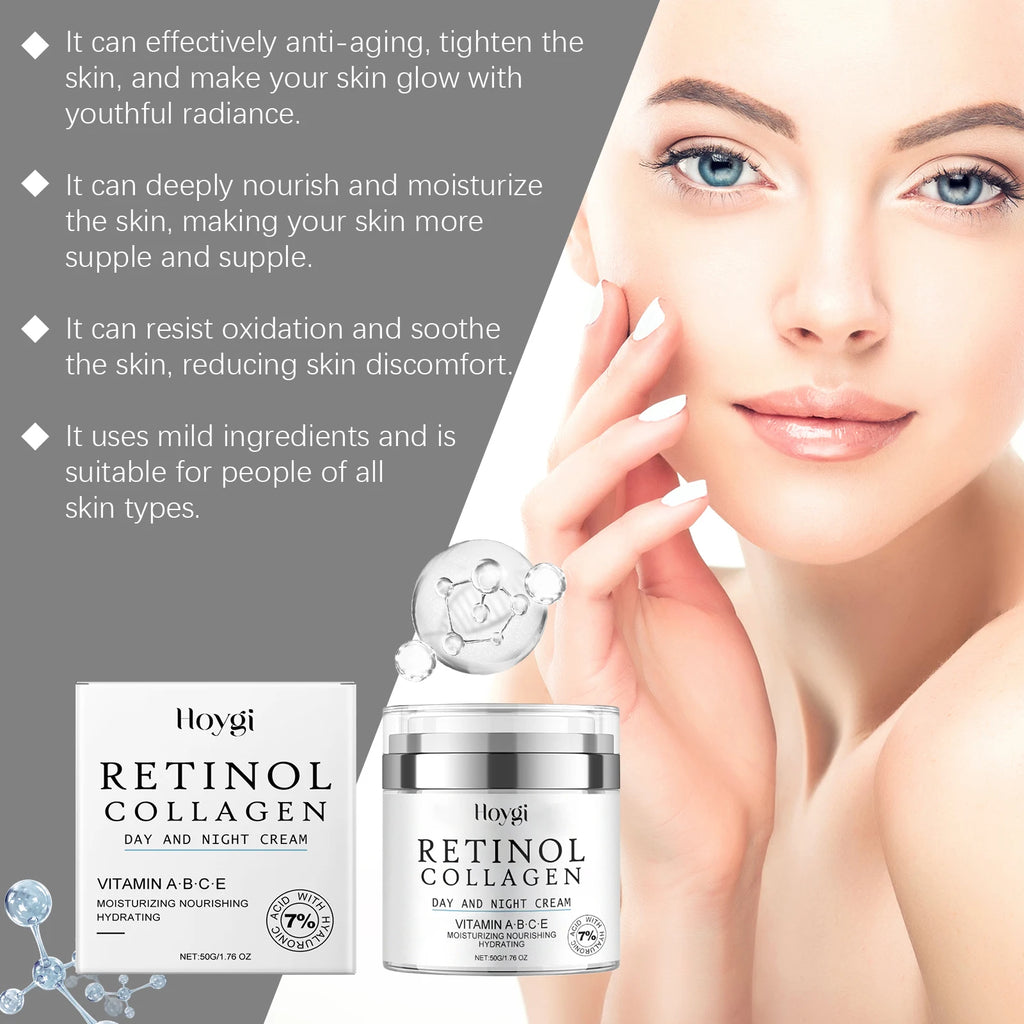 Retinol Anti Aging Face Cream Moisturizing Collagen Wrinkle Remove Firming Skin Smoothing Nourish Glow Skin Care Cream 50g Oasis Select