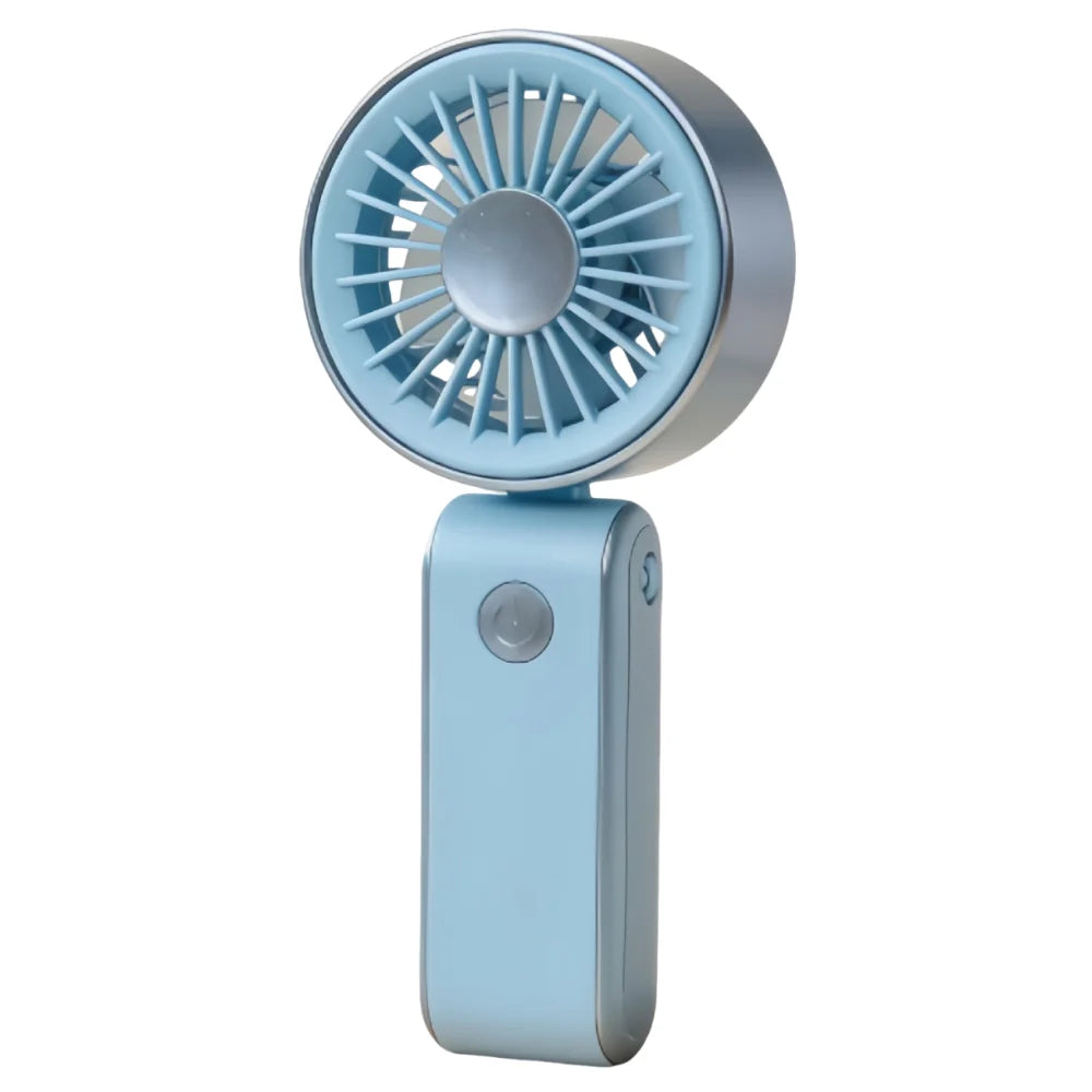 Foldable Portable Electric Fan Quiet Operation 3 Speeds Neck Hanging Small Fan Low Noise Handheld Mini Fan Desktop Use Oasis Select Blue