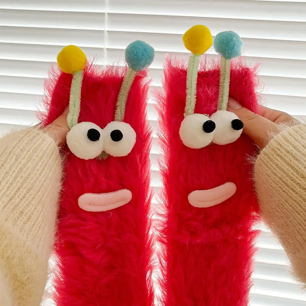Christmas Autumn Winter Socks Cute Mid-tube Fluffy Floor Sleep Funny Velvety Warm Thick Happy Socks Girls Gift Lady Wholesale Oasis Select