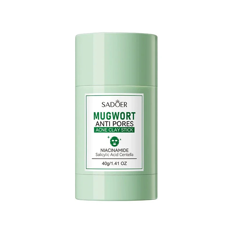 Mugwort Clay Stick Anti-Acne Clay Mask for Clean Pores and Blackheads Improve Acne Prone Skin 40g Oasis Select Mugwort 40g