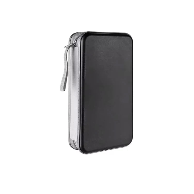 CD Case, DVD Case Holder 96 Capacity Hard Plastic CD DVD Disc Cases Storage Binder Wallet for Car Home Office Travel Oasis Select black