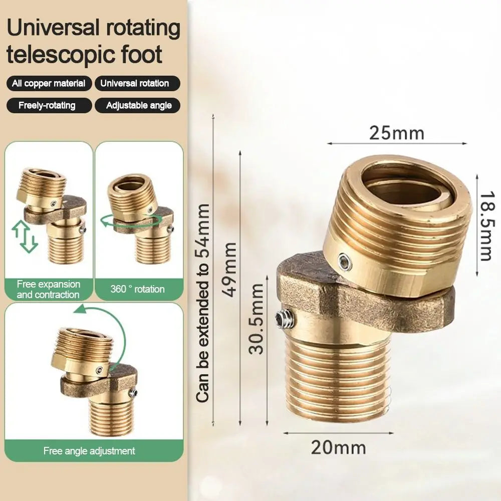 Copper Angled Curved Foot Angle Adjustment Wall Mounted Shower Faucet Adapter Thickened Connecting Accessories Bathroom Hardware Oasis Select