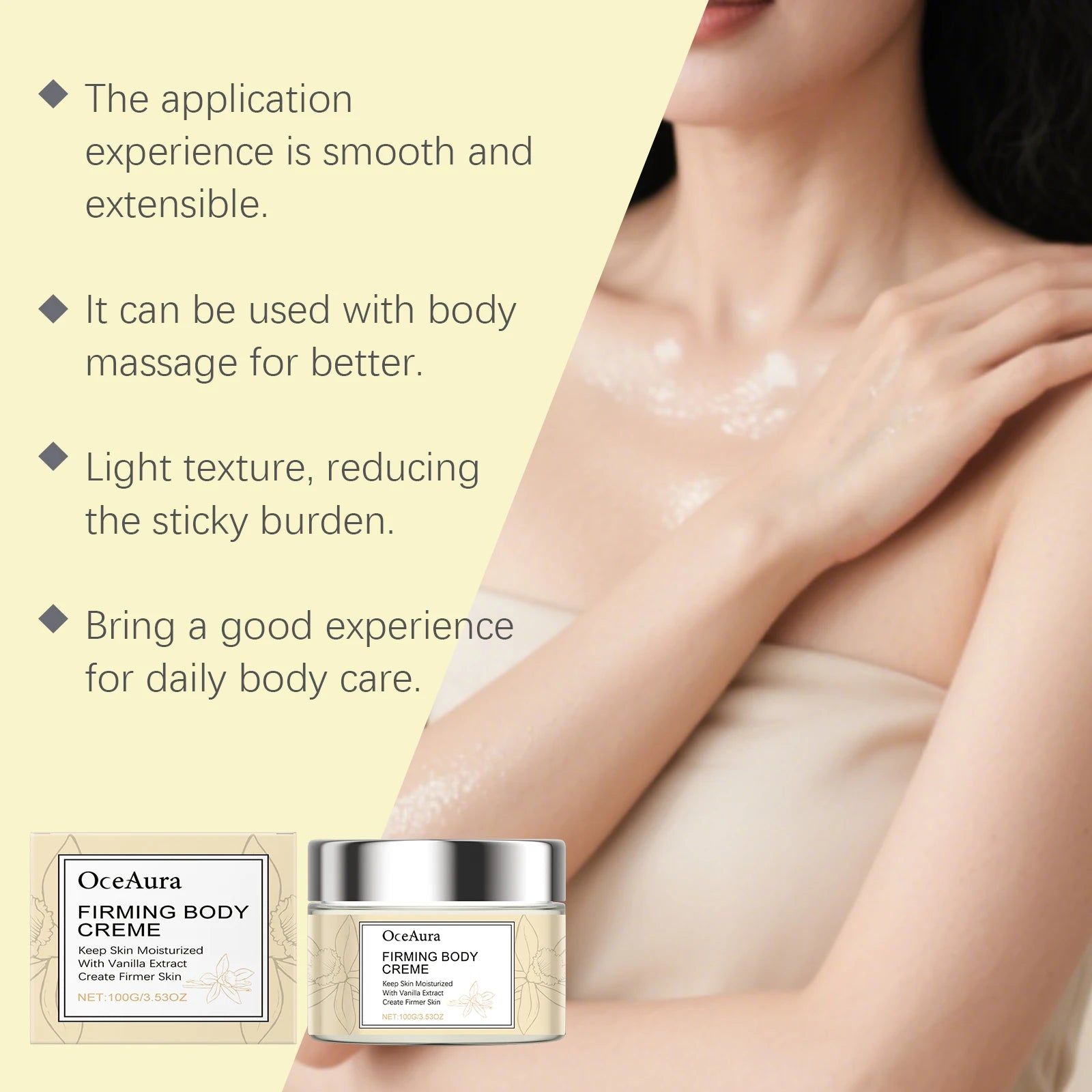 Firming Body Vanilla Scented Body Lotion Moisturizes and Locks in Water Keeps Skin Hydrated Firms Skin and Smooths Wrinkles Oasis Select