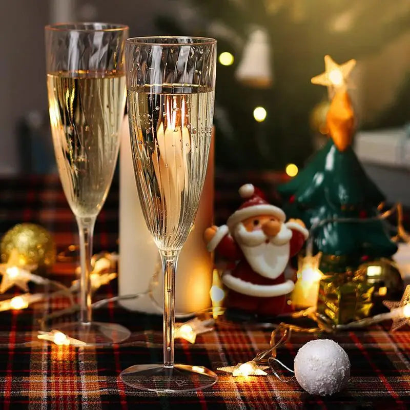 Unbreakable Plastic Champagne Goblets | Vintage Cut Wine Glass