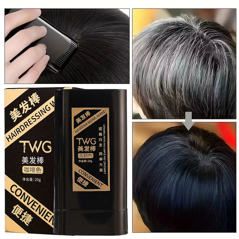 Portable Hair Dye Stick – Waterproof Gray Hair Cover Hair Color Stick Oasis Select