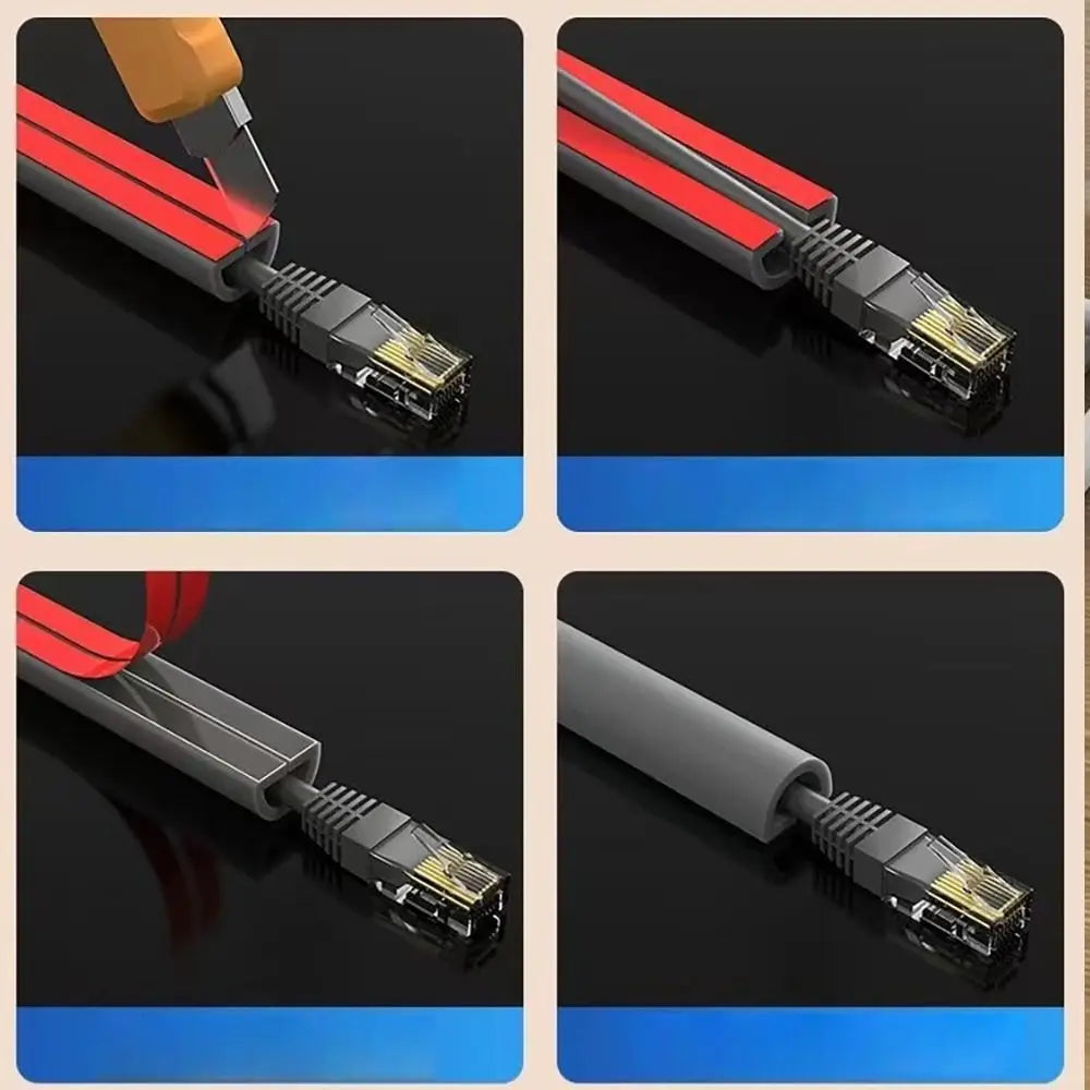 PVC Soft Rubber Trapezoidal Trunking Self-Adhesive Floor Cord Cover Anti-extrusion Extension Wiring Duct Protector Cable Cover Oasis Select