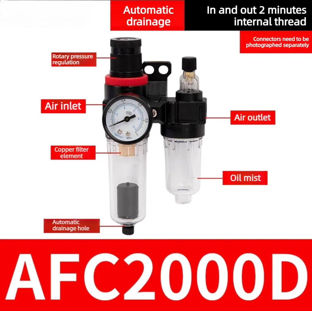 AFC2000G1/4 "air Compressor Oil-water Separator Air Source Processor Two-piece Air Filter for Pressure Reducing Valve Regulator Oasis Select B copper core AFC2000