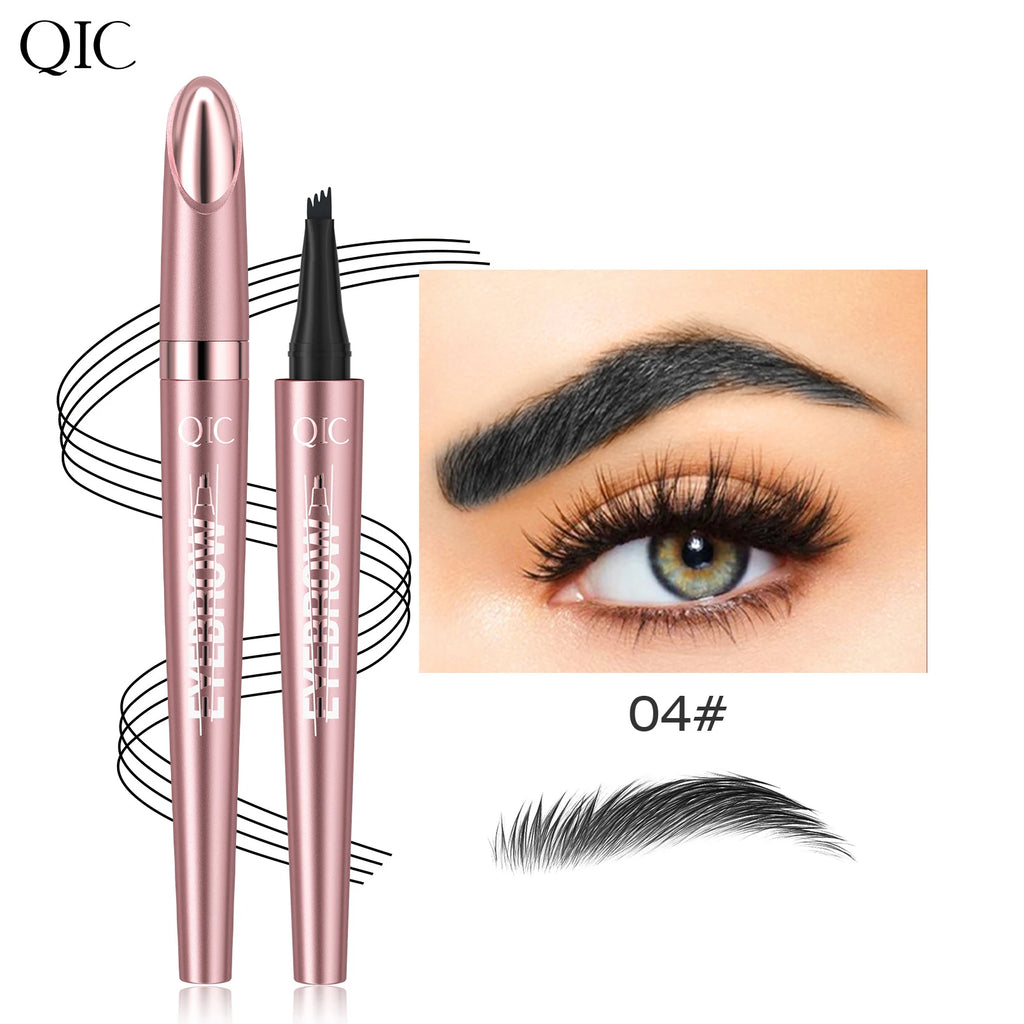 QIC 4-Claw Liquid Eyebrow Pen – 3D Microblading Brow Makeup