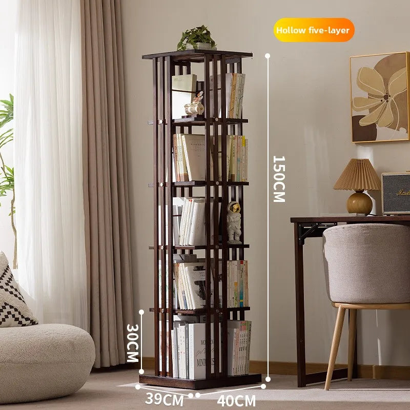 Rotating bookshelf Floor-to-ceiling children's shelf Bookcase Simple baby picture book storage Simple home student multi-layer Oasis Select five layers