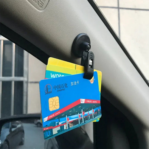 1 Pair Car Interior Window Clip Mount Black Suction Cap Clip Plastic Sucker Removable Holder For Sunshade Curtain Towel Ticket Oasis Select