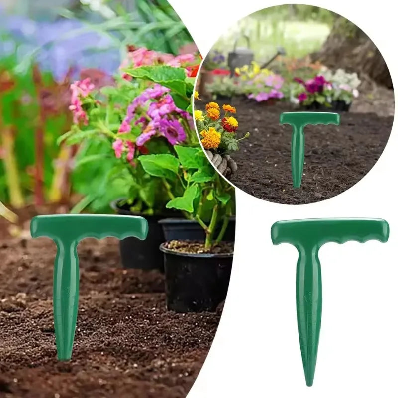 Handle Seedling Dibber Scale Marked Soil Puncher Hand Held Sowing Tool For Garden Vegetable Flower Planting Farm Cultivation Oasis Select