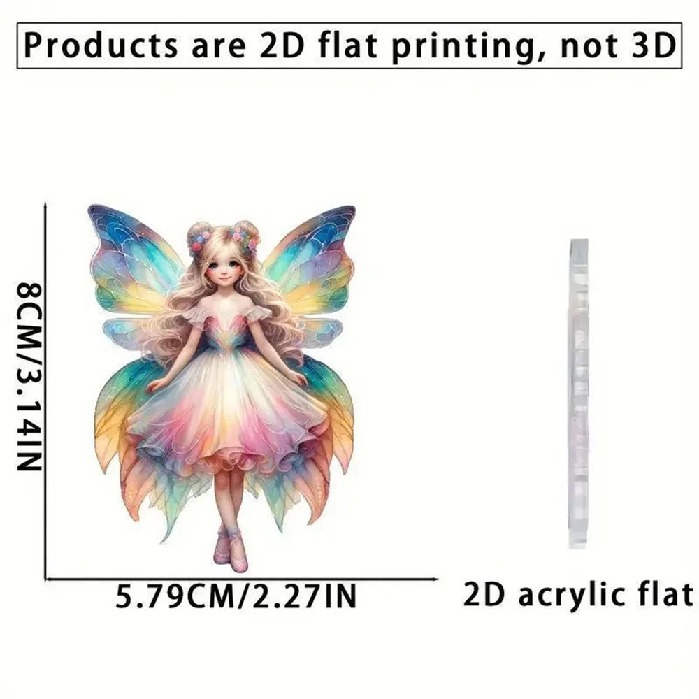 Acrylic Elf & Butterfly Fairy Pendant – Bag, Car & Home Décor