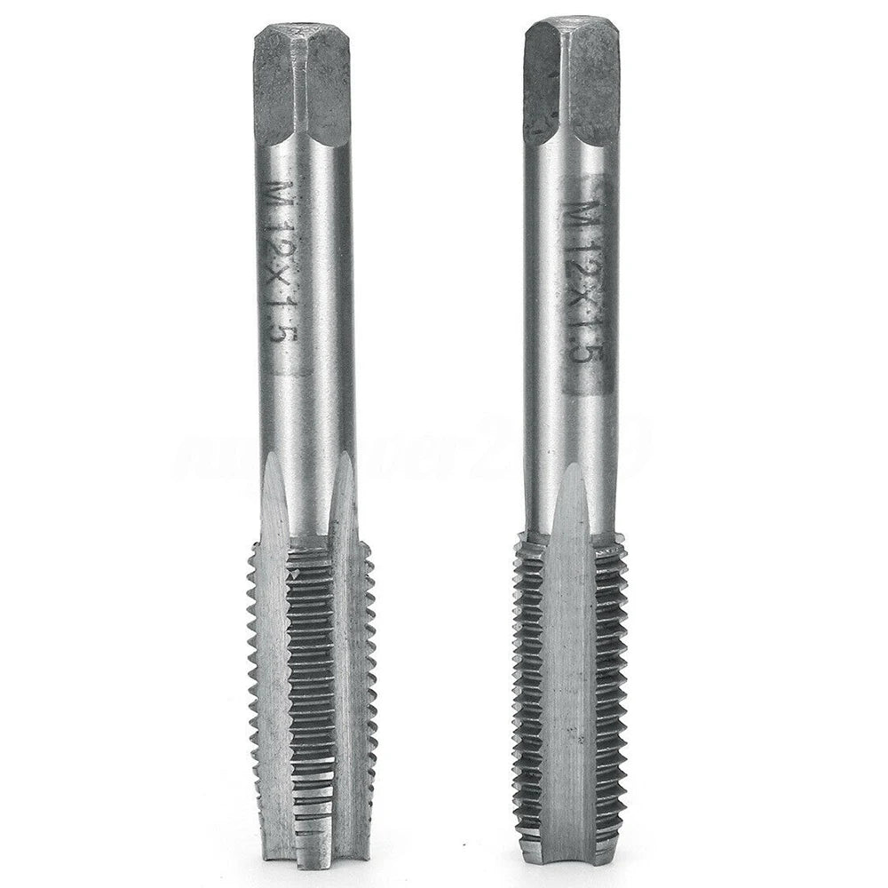 2Pcs Right Hand Thread Tap Straight Fluted Fine Threaded Metric Hand Tap M12 M14 M16 18 M20 1.5mm Hand Tools Oasis Select M12x1.5mm