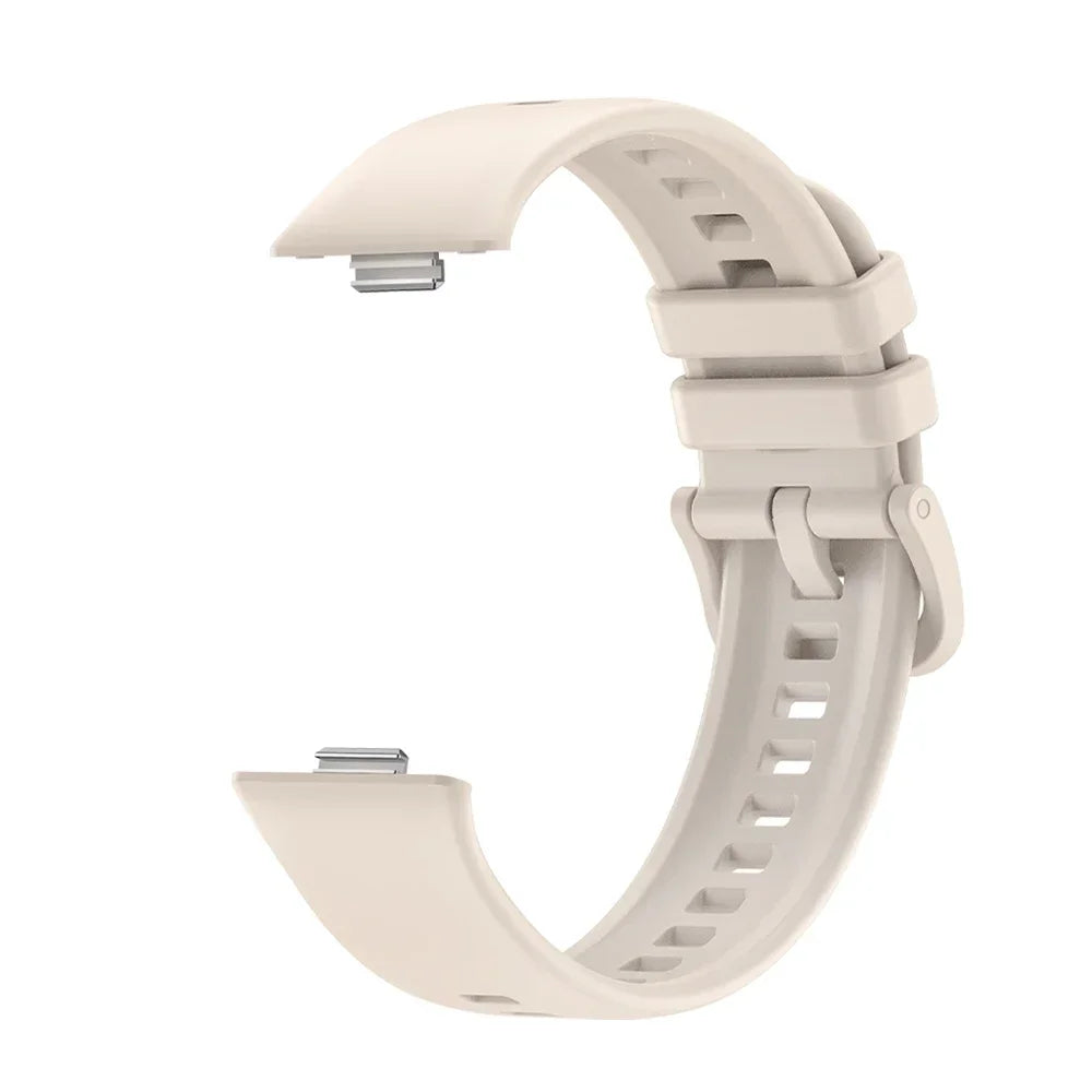 Silicone Strap for Huawei Watch Fit 4 / Fit 3 Colorful Buckle Smartwatch Band Oasis Select WHITE