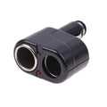  12V 24V Dual Cigarette Lighter Sockets Car Charger Splitter Lighter Splitter Cigar Lighter Double Dual Adapter Car Accessories Oasis Select Black