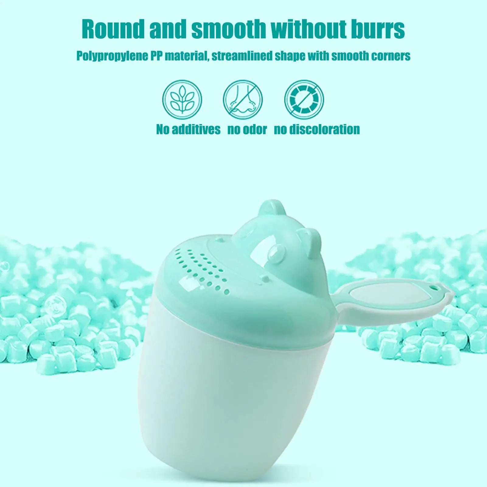 Cute Cartoon Baby Bath Caps Toddle Shampoo Cup Children Bathing Bailer Baby Shower Spoons Child Washing Hair Cup Kids Bath Tool Oasis Select