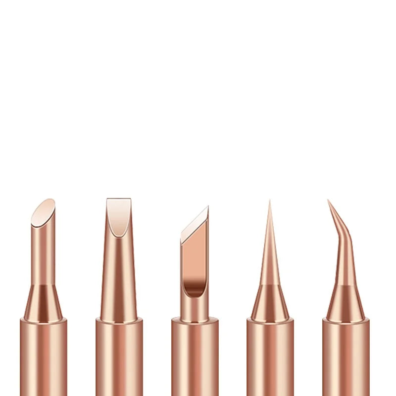 10Pcs Soldering Iron Tip Pure Copper 900M Soldering Iron Head Set Inside Hot Bare Copper Electric Soldering Iron Welding Tools Oasis Select