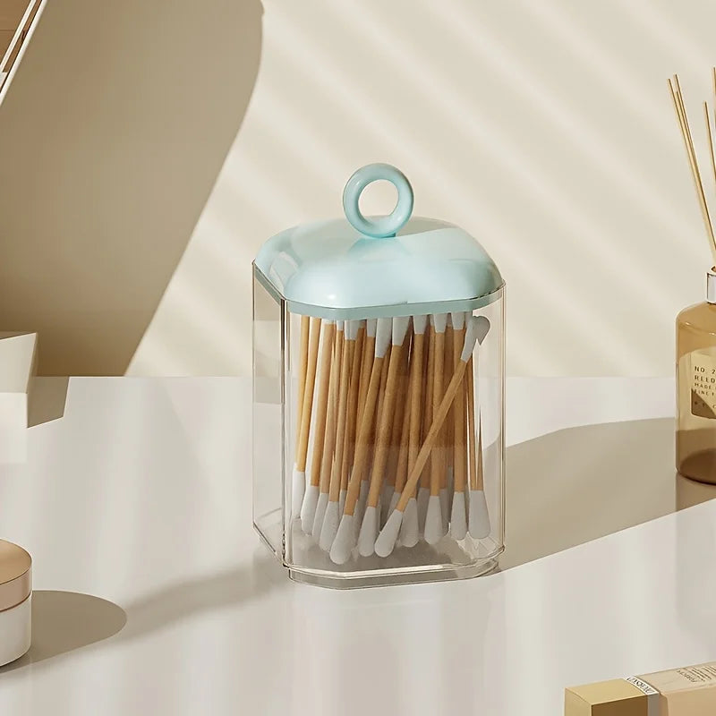 1pc Clear Storage Box, PS Swab Storage Box For Home,Room,Home,Bedroom,Bathroom,House,Pink Room,Living Room Decor,Travel Stuff,Gi Oasis Select Type A Blue
