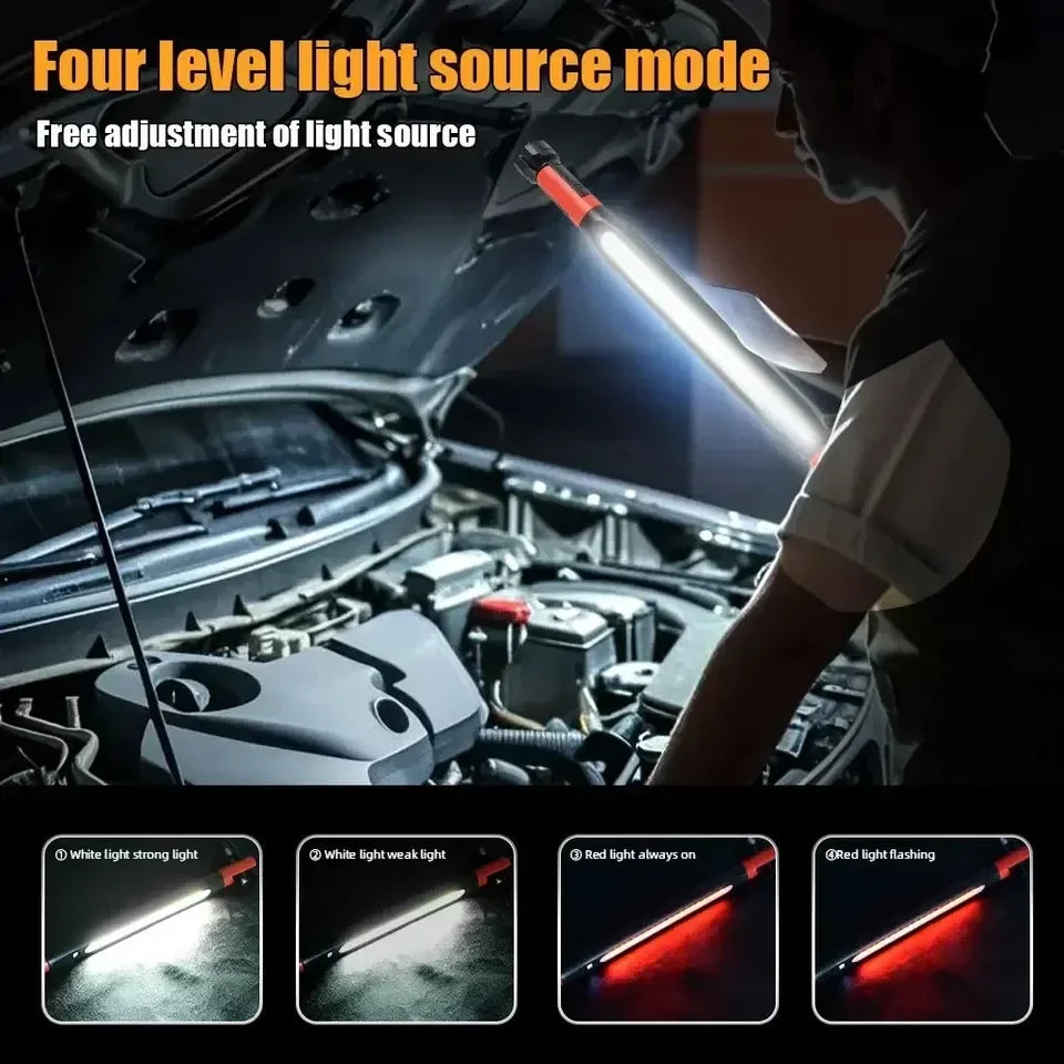 Super Bright Magnetic Work Light Built-in 2000mAh Rechargeable Battery Underhood Work Lamp Bar For Car Repair Outdoor lighting Oasis Select