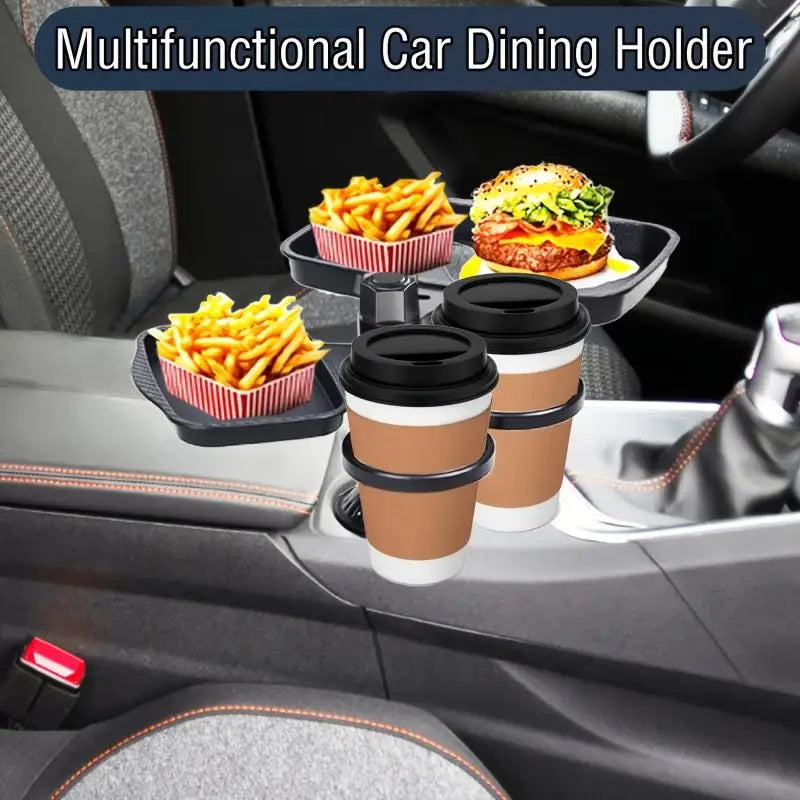 3-in-1 Detachable Car Cup Holder Tray-Expandable Food Table With 360° Rotating Design,Sturdy Base For Long Road Trips Table Tray Oasis Select