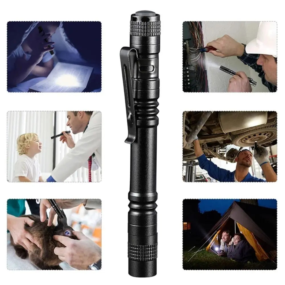 Mini Portable Waterproof Flashlight Pen Shape Flashlight Super Bright Camping Accessories and Gear Oasis Select